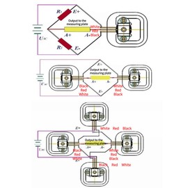 Fafeicy HX711 Module + 4 Pieces Personal 50 kg Half Bridge Strain Gauge Weight Sensor Set, Equipped with Three Operating Modes and Two Analogue Channel Inputs, 34 x 34 mm Sensor Size