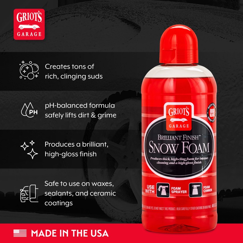 Griot's Garage Brilliant Finish Snow Foam, Foaming Car Wash Soap