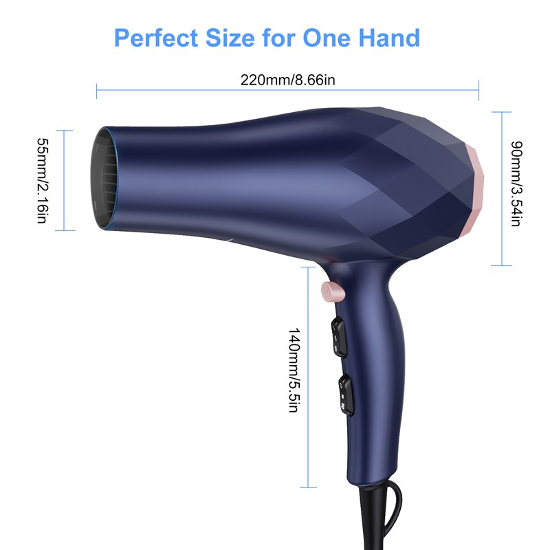 Pretfy Professional Hair Dryer Blow Dryer 2 Speed and 3