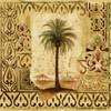 CONCORD WALLCOVERINGS ™ Wallpaper Border Tropical Pattern Palm Trees Damask