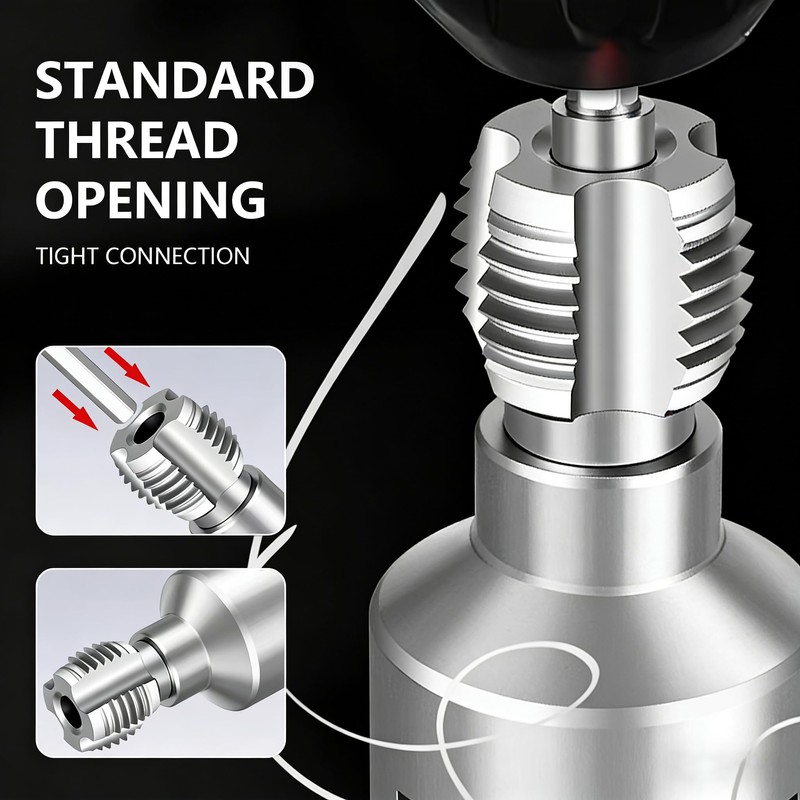 3PCS Dual-Function Pipe Threading Tool, Integrated Internal & External Thread
