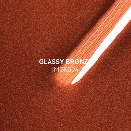 MAYCHAO 15ML Cat Eye Gel Nail Polish 1Pc Glassy Bronze Gel Polish with Magnet Soak off Holographic Magnetic Nail Polish for Nail Art Manicure Salon DIY at Home, 0.5 OZ