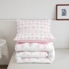 Erosebridal Bow Comforter Set Twin for Girls,Girly Pink Floral Coquette