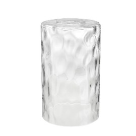 Aspen Creative 23527-63-1, Clear Hammered Glass Shade For Lighting Fixture/Vanity Light/Wall Light/Pendant, Size: 3-3/4" D x 5-3/4" H, 1 Pack