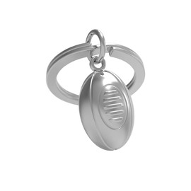 Keychain with 3D rugby ball. Sports accessories