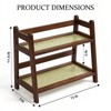 Rattan-Look Bathroom Counter Organizer, Countertop Shelf for Bathroom Decor