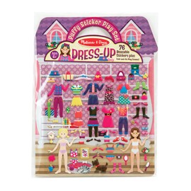 Melissa & Doug Puffy Sticker Activity Book: Dress-Up - 76 Reusable Stickers - FSC Certified