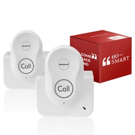 Hosmart Intercoms Wireless for Home, 2024 New Rechargeable Full Duplex Caregiver Pager for Elderly Senior, Two-Way Real-time Talk, Portable Personal Alert, Call/Monitor Button for Home Safety