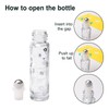 JIUWU 10Pcs 1/3Oz Glass Roller Bottles 10ml Lucky Cat Glass