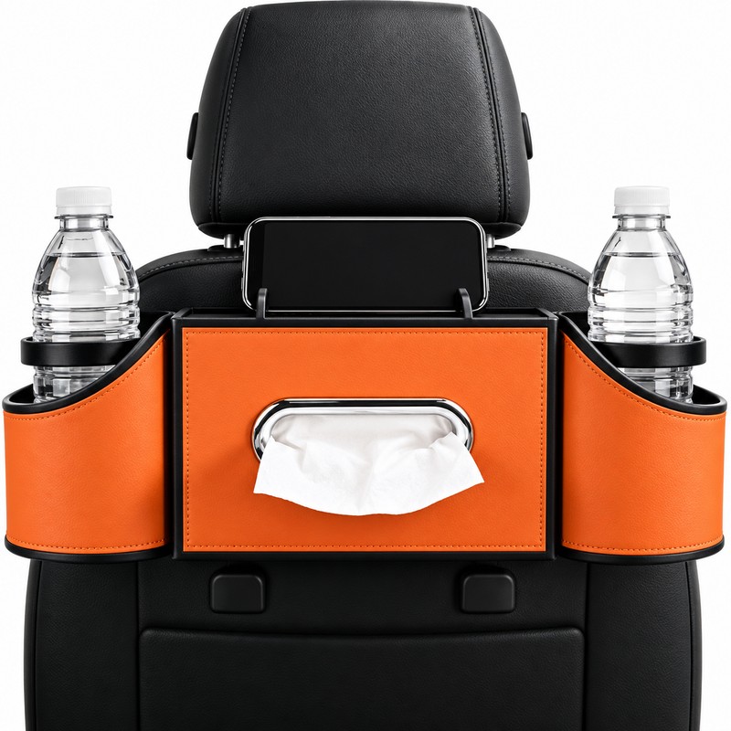 4-in-1 Car Seat Back Organizer for Rear Seat Storage –