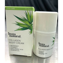 InstaNatural Collagen Night Anti Aging Cream - Anti Wrinkle Moisturizer Natural Organic 1.7oz