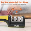 IMUSA Knife Sharpener – Kitchen Knife Sharpener with 3-Stage Stainless