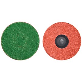 Merit ZIRC Plus Quick-Change Abrasive Disc, Cloth Backing, PowerLock Type III, Zirconia Alumina, 3" Diameter, Grit 36 (Box of 50)