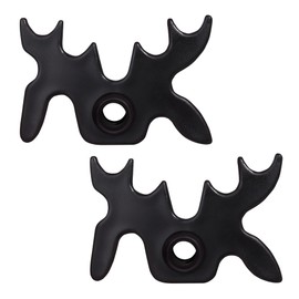 GSE Games & Sports Expert Black Plastic Slip-On Bridge Portable Moosehead Bridge Head, Pool Billiard Cue Bridge Head, Billiard Pool Cue Accessories for Pool Table (2-Pack)