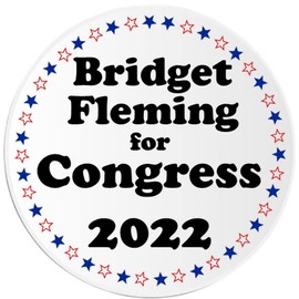 Bridget Fleming for Congress 2022-3 Inch Circle Sticker 3" x 3" - Election