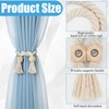 CHAOTEMAI 2 PCS Magnetic Curtain Tie Backs, Linen Fabrics Tie