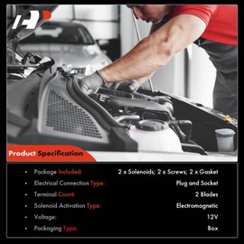 A-Premium 2-PC Engine Variable Valve Timing (VVT) Variable Camshaft Timing (VCT) Control Solenoid Compatible with Ford, Lincoln and Mercury Vehicles - 4.6L 5.4L 3V Engine - Replaces 8L3Z-6M280-B