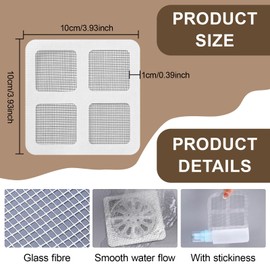 Sevenpark 30PCS Hair Catcher for Shower Drain,Bathroom Sink Hair Catcher Mesh Stickers Douche for Washbasin Kitchen Sink for Human Hair and Pet Hair