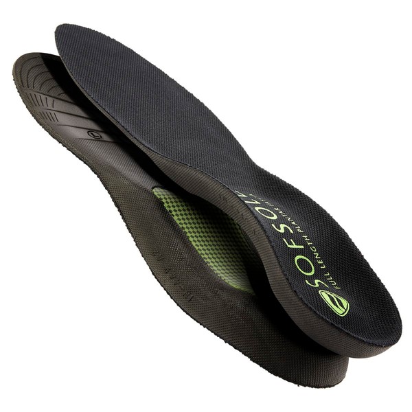 Sof Sole Plantar Fascia Support Full-Length Gel Shoe Insert Insole, Black, Women's 5-11
