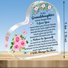 JMIMO Granddaughter Gifts Acrylic Heart Inspirational Gifts for Granddaughter Christmas