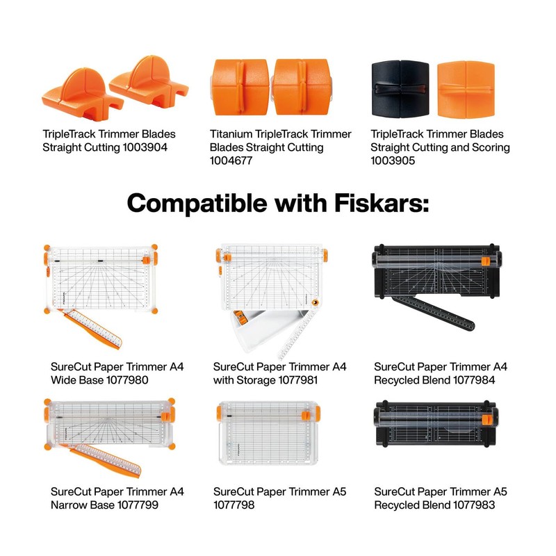Fiskars SureCut 1077798 Portable Paper Trimmer A5 Portrait A4 Landscape