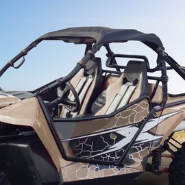 Goldfire Soft Top for Can Am X3 Soft Roof Top for Sunshade Compatible with UTV All 2 Doors Models Can-Am Maverick X3 2-Seater UTV Roof Accessories 2017-2024 All Models (Black Piping)