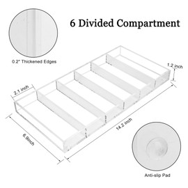 Dealpoli Acrylic Sunglasses Organizer, 6 Slot Clear Eyeglasses Storage Case, Transparent Jewelry Storage Tray, Drawer Organizer Storage Case for Sunglasses, Reading Glasses, Fashion Eye Wear(DP028)