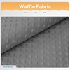 River Dream Grey Shower Curtain with Liner Set, Waffle Fabric