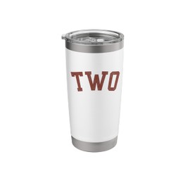 Two Minimalist 2nd Birthday Design 2-Year-Old Stainless Steel Insulated Tumbler