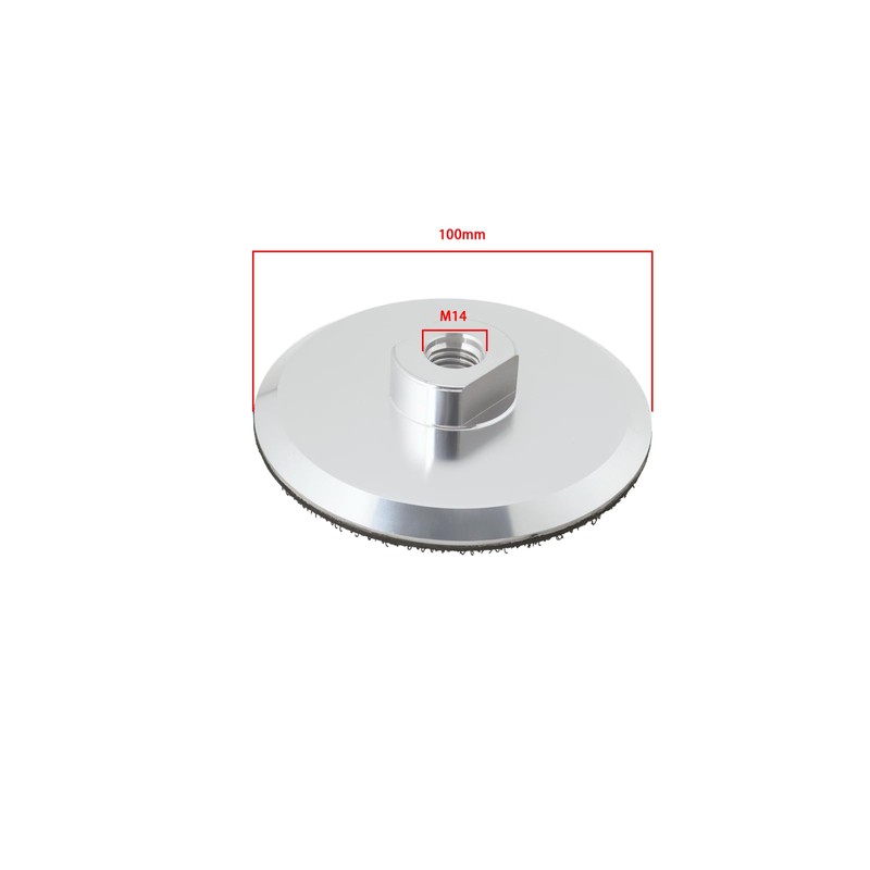 YINETTECH 1Pc 4 Inch Aluminum Backer Pad M14 Hook and