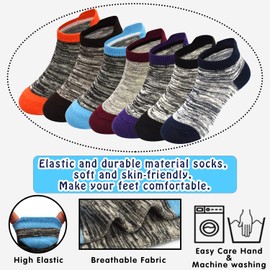ZERULETS Kids Socks Boys Girls Athletic Ankle Striped Half Cushion No Show Low Cut Socks 12 Pairs 1-3 Years