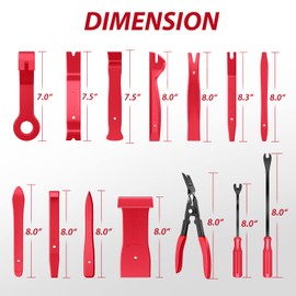 Nilight Trim Removal Tool 102 Pcs, Auto Push Pin Bumper Retainer Clip Set Fastener Terminal Remover Tool Round Handle Crowbar Kit Car Panel Radio Removal Auto Clip Pliers, 2 Years Warranty