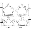 KAUNTY 4-Piece Crown Cookie Cutter Set, Stainless Steel Biscuit Cutters,