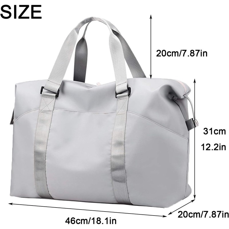Sports Gym Bag for Women, Duffle Bag with Wet Pocket