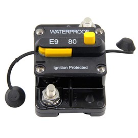RKURCK RKURCK 12V-48VDC 120A Waterproof Surface-Mount Circuit Breaker with Manual Reset for Marine Trolling Motors Boat ATV 120Amp