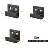 Leliafleury 4Pcs Ceramic Tile Display Bracket Stainless Steel Wall Hooks