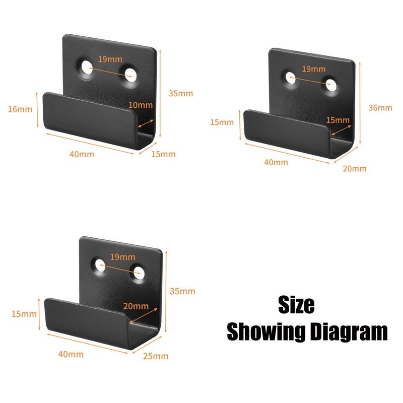 Leliafleury 4Pcs Ceramic Tile Display Bracket Stainless Steel Wall Hooks