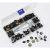 BetterJonny 180pcs Screw Push Button, 60 Sets Stainless Steel Snap