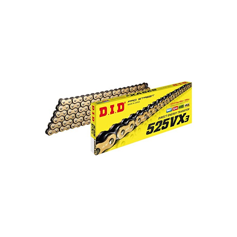 DID (525VX3G122ZB) Gold 122 Link High Performance VX Series X-Ring