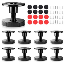 YMTWSRY 8 PCS Adjustable Feet for Furniture, Carbon Steel Furniture Feet Black Cabinet Legs 27-40 mm Levelling Feet Table Leg Extenders for Chair Table Sofa