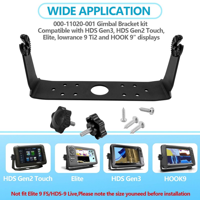 000-11020-001 Gimbal Mounting Bracket with Knobs for 9" Touchscreen Fish