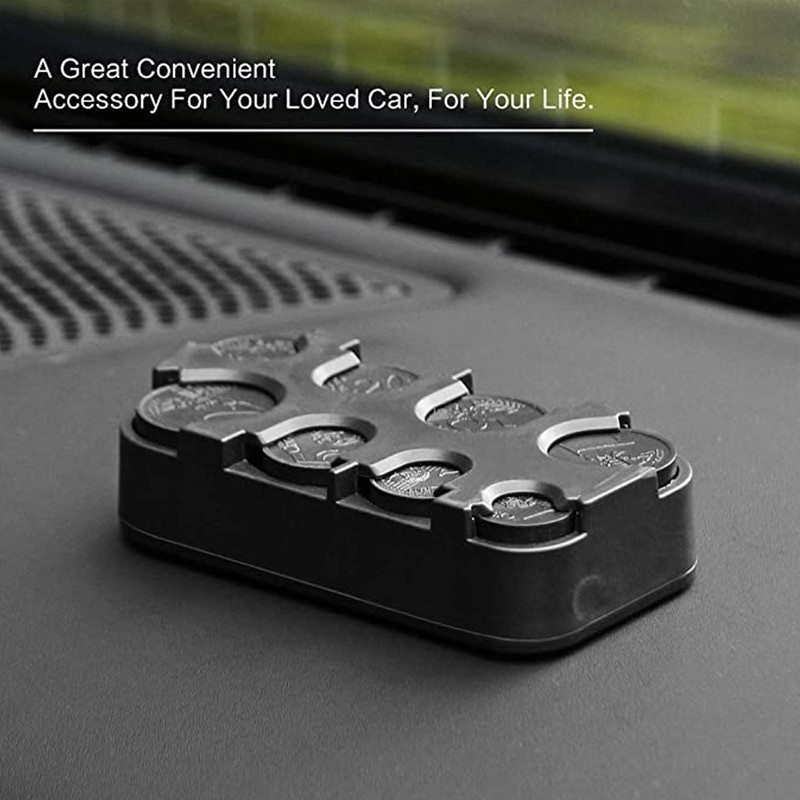 Coin Organiser Plastic Coin Holder Rectangle Euro Coin Dispenser Storage