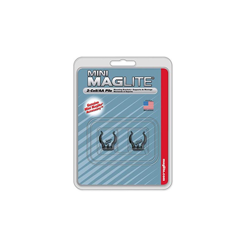 MAGLITE AM2A496 Mounting Brackets for AA Mini (Black)