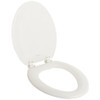 PlumbTech 114-00 Deluxe Molded Wood Elongated Toilet Seat with Adjustable