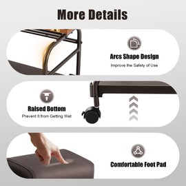 Beauty Salon Nail Or Foot Bath Spa Portable Trolley, Cart for Foot Rest Pedicure Manicure Funiture Massage Table Salon Supplies, Footrest Stand