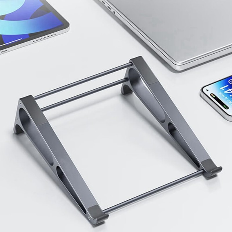 Limnyves Vertical Laptop Stand, Removable Aluminum 2-In-1 Tablet Storage Holder,
