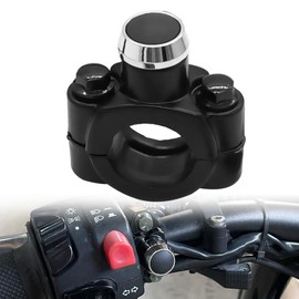 7/8" 22mm Motorcycle Handlebar Horn Start Switch Push Button Handle Mount Aluminum Alloy for Motorcycle Dirt Bikes Electric Bikes ATVs Interrupteur Moto, 2 Leads