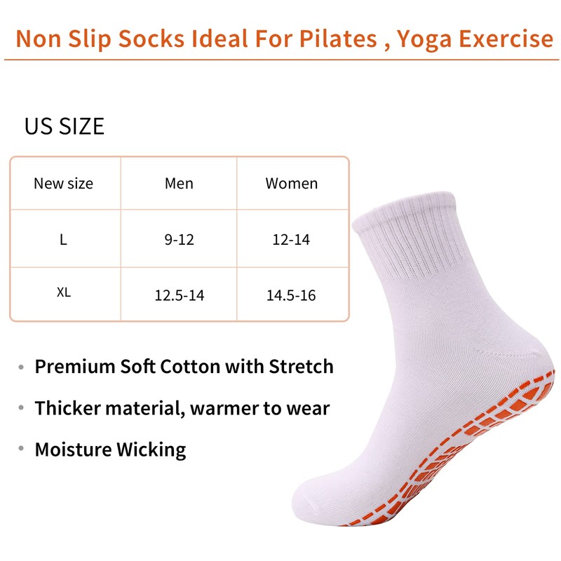 NOVAYARD - Calcetines antideslizantes para yoga, hospital, 10 pares, Multicolor