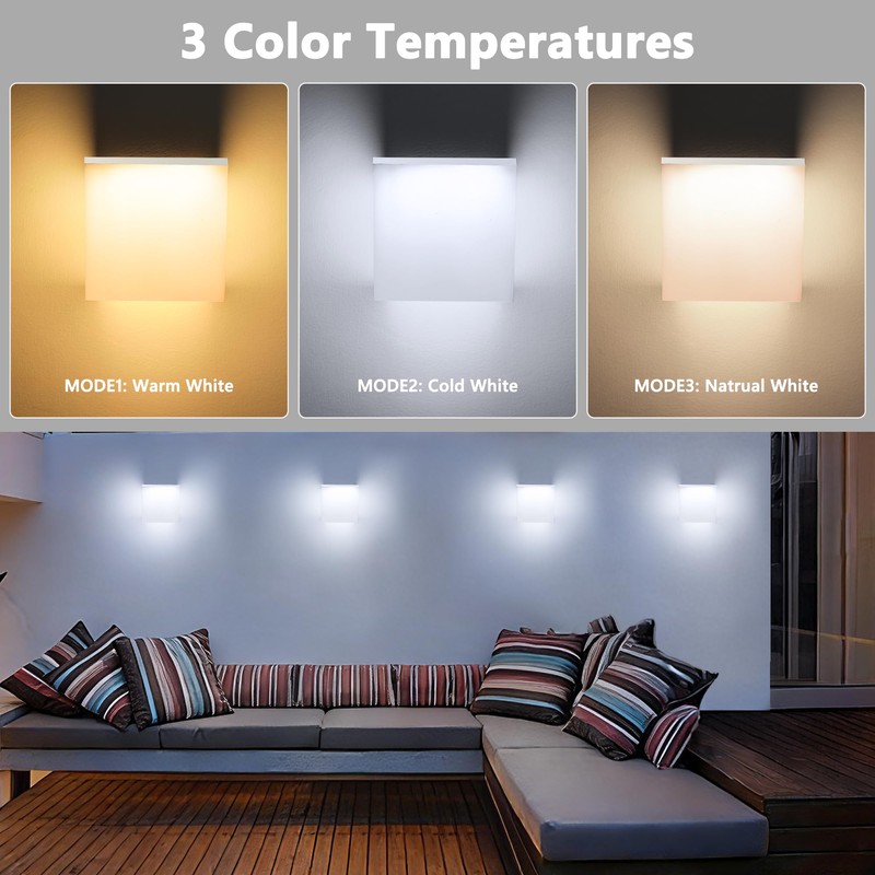Flacchi Solar Wall Lights 2 Pack - 32 LED Dual-Color