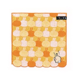 Chiikawa 41-1060080 Towel Handkerchief, Yellow, Pile Scara, Cute, Approx. 9.8 x 9.8 inches (25 x 25 cm)